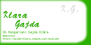 klara gajda business card
